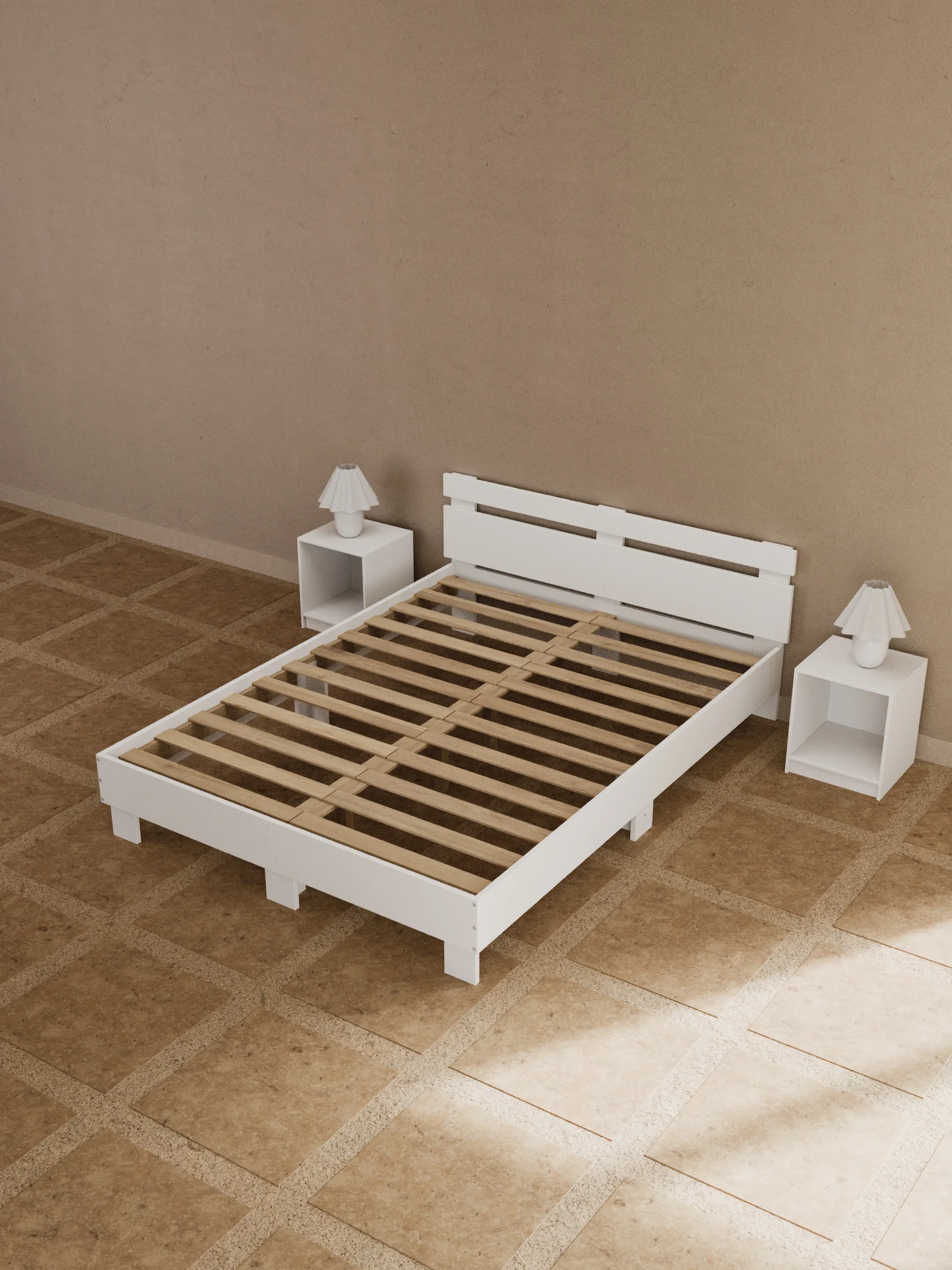 Alex White Timber Bed Frame - Image 5