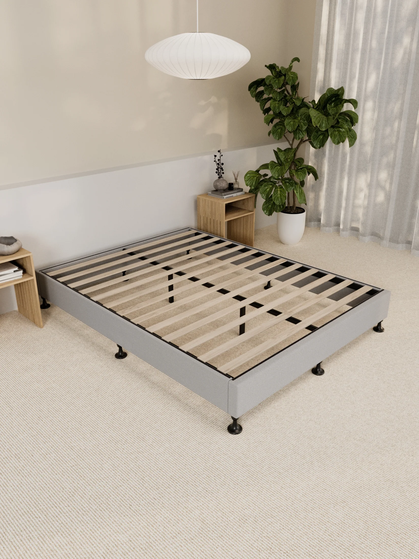 Alexandra Grey Bed Base - Image 3