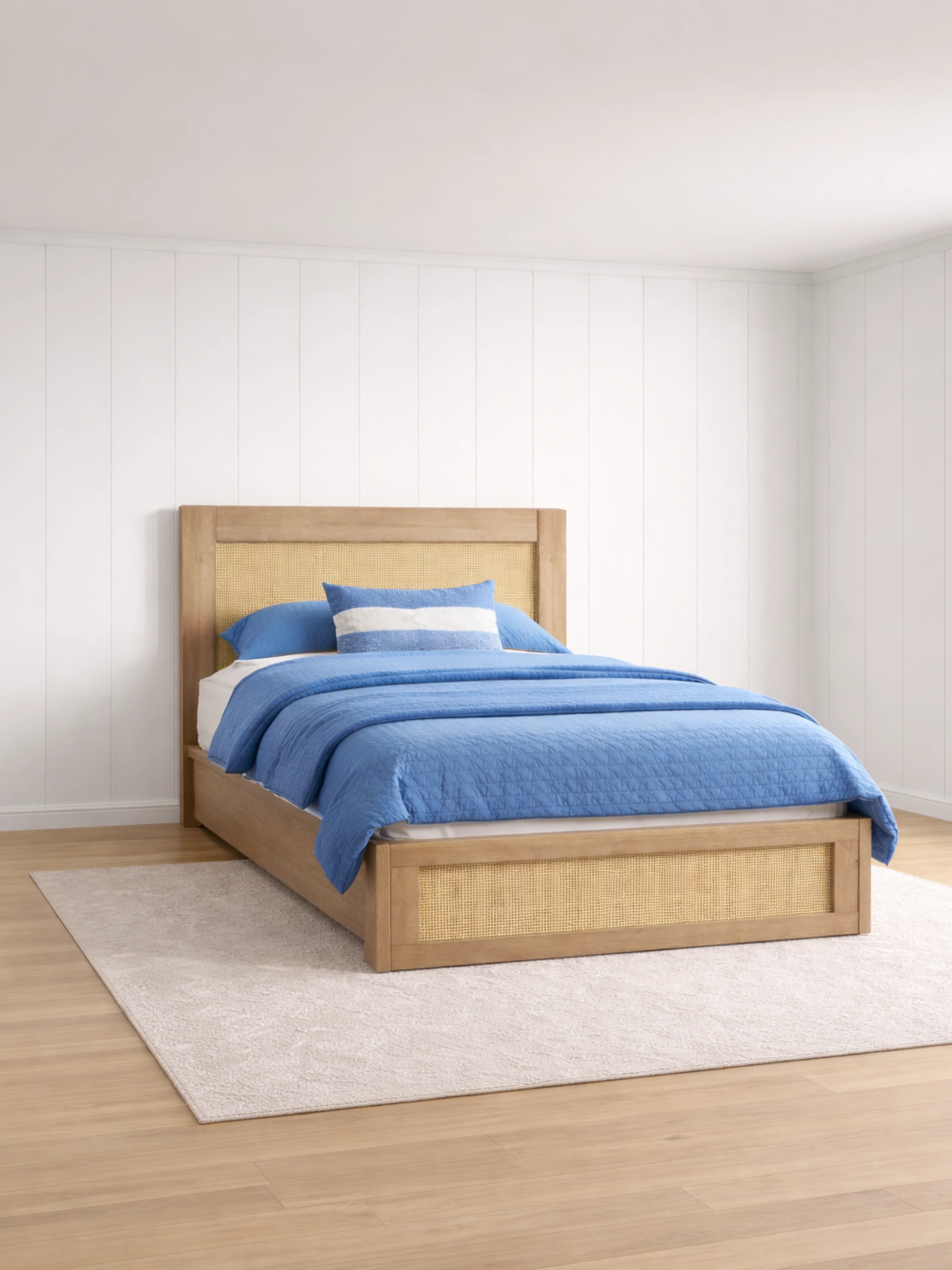 Andi Natural Rattan Storage Bed Frame - Image 5