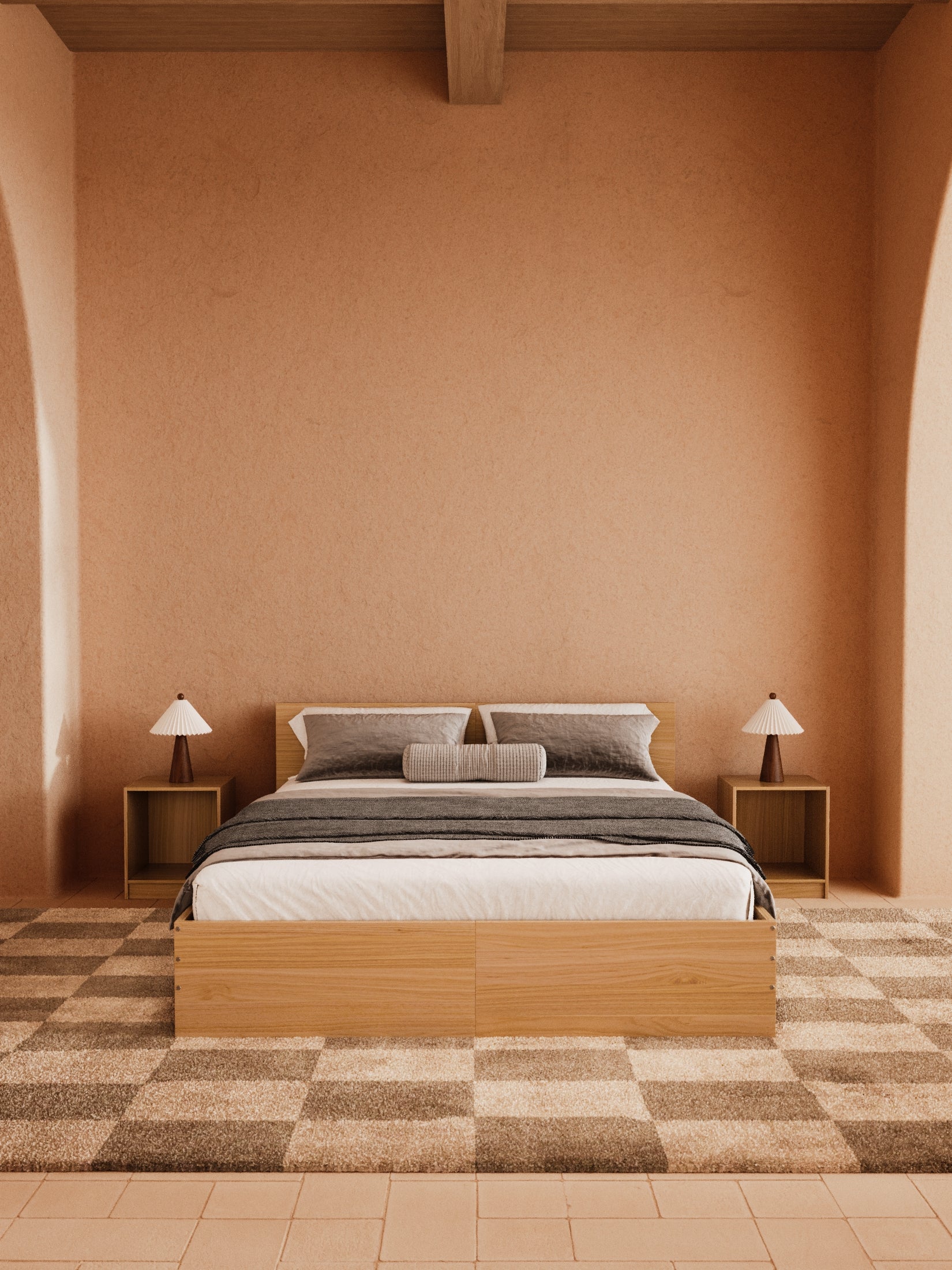 Cody Natural Timber Bed Frame
