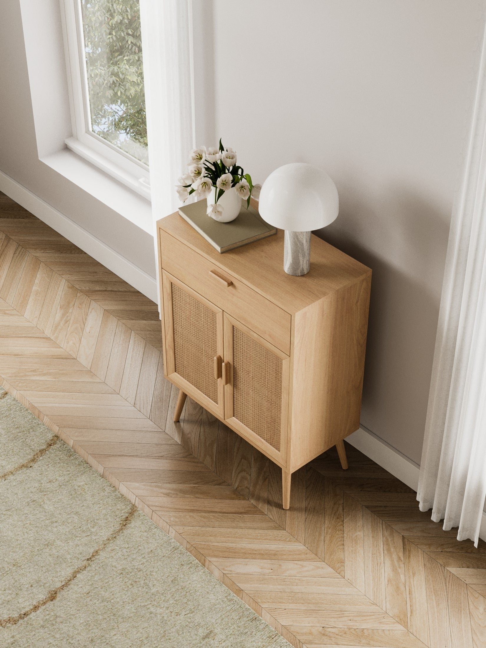 Elaine Natural Rattan Sideboard Cabinet Bundle 120cm - Image 3