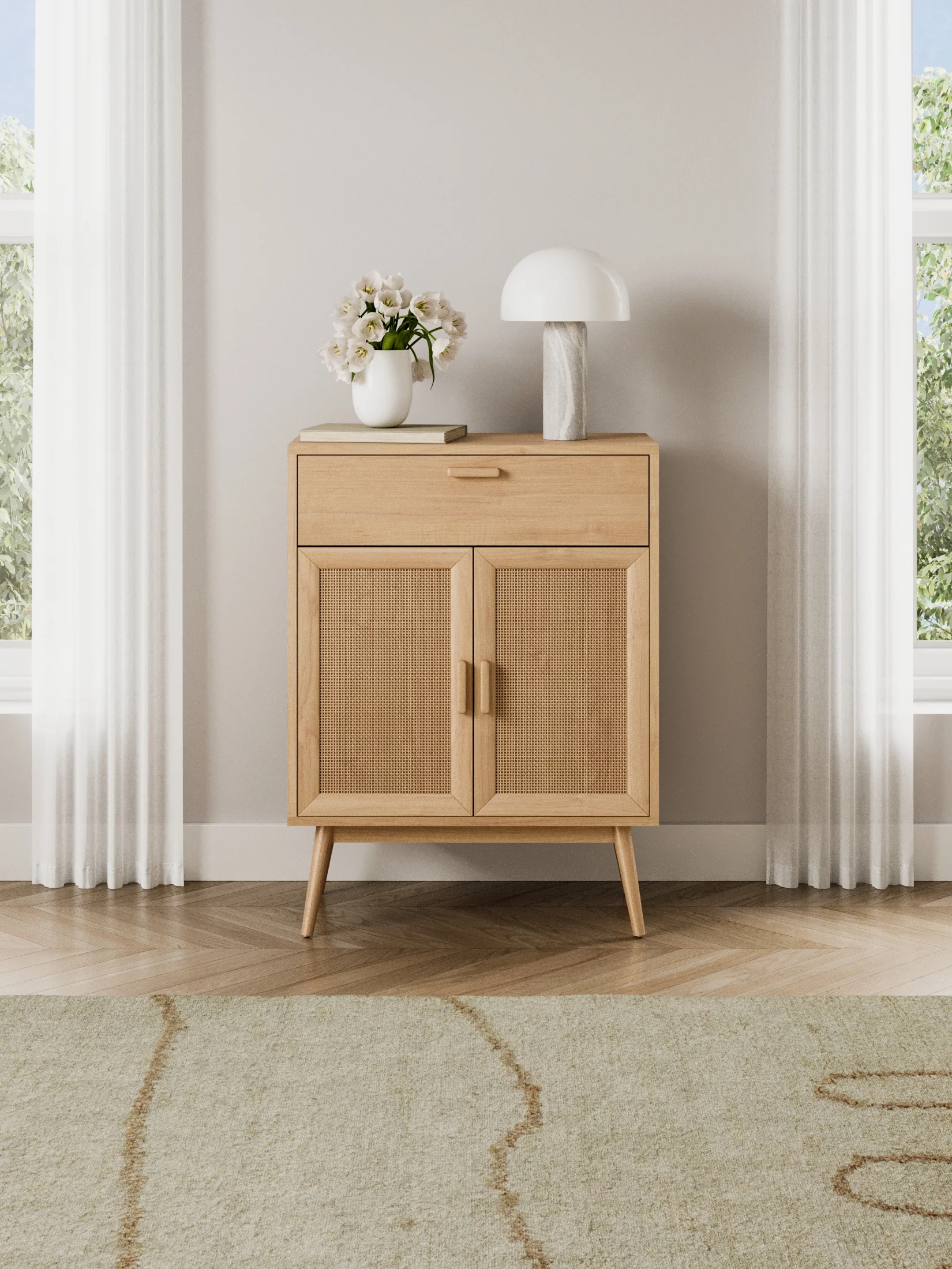 Elaine Natural Rattan Sideboard Cabinet Bundle 120cm - Image 4