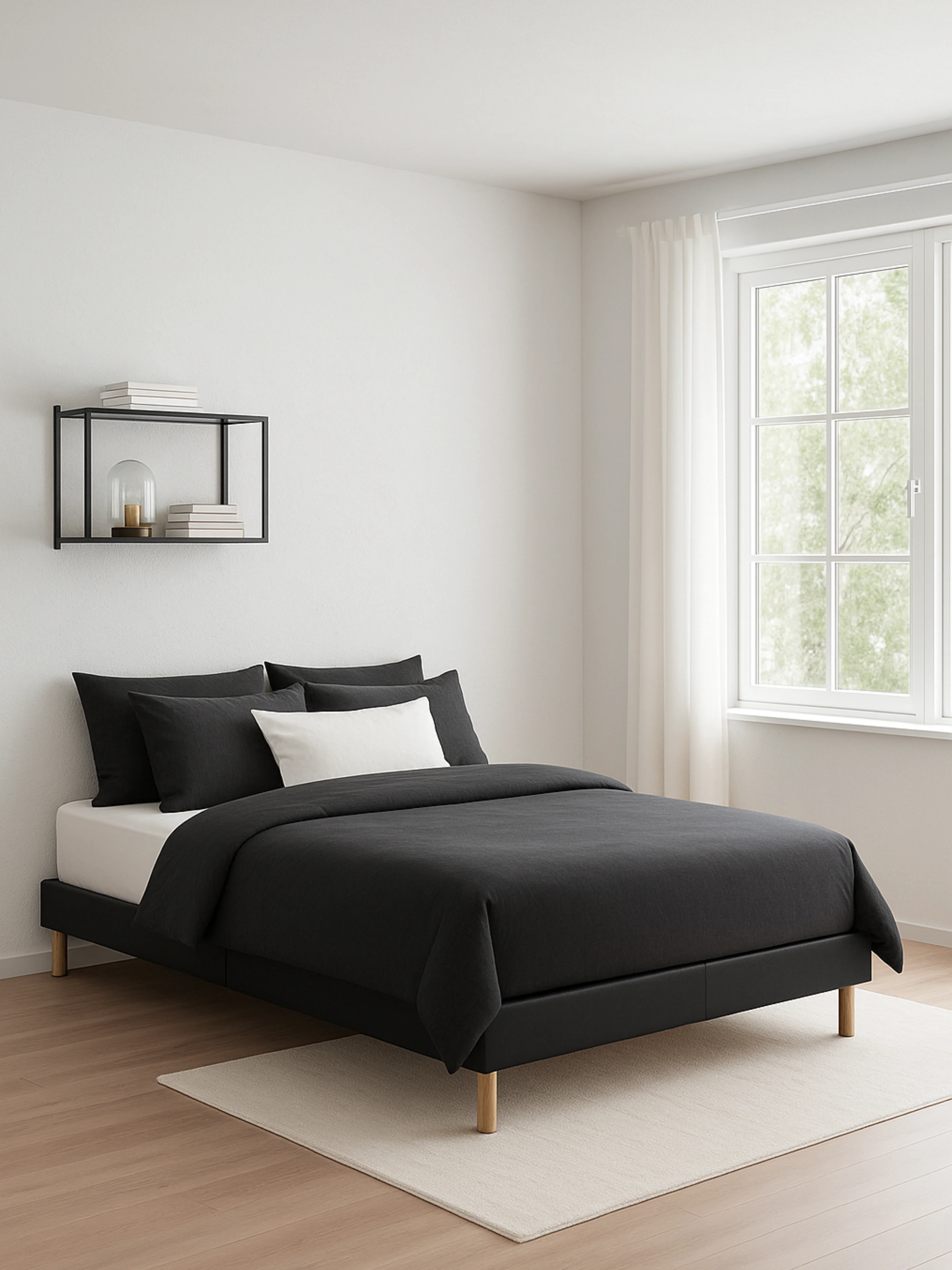 Felix Black Leather Bed Base - Image 5