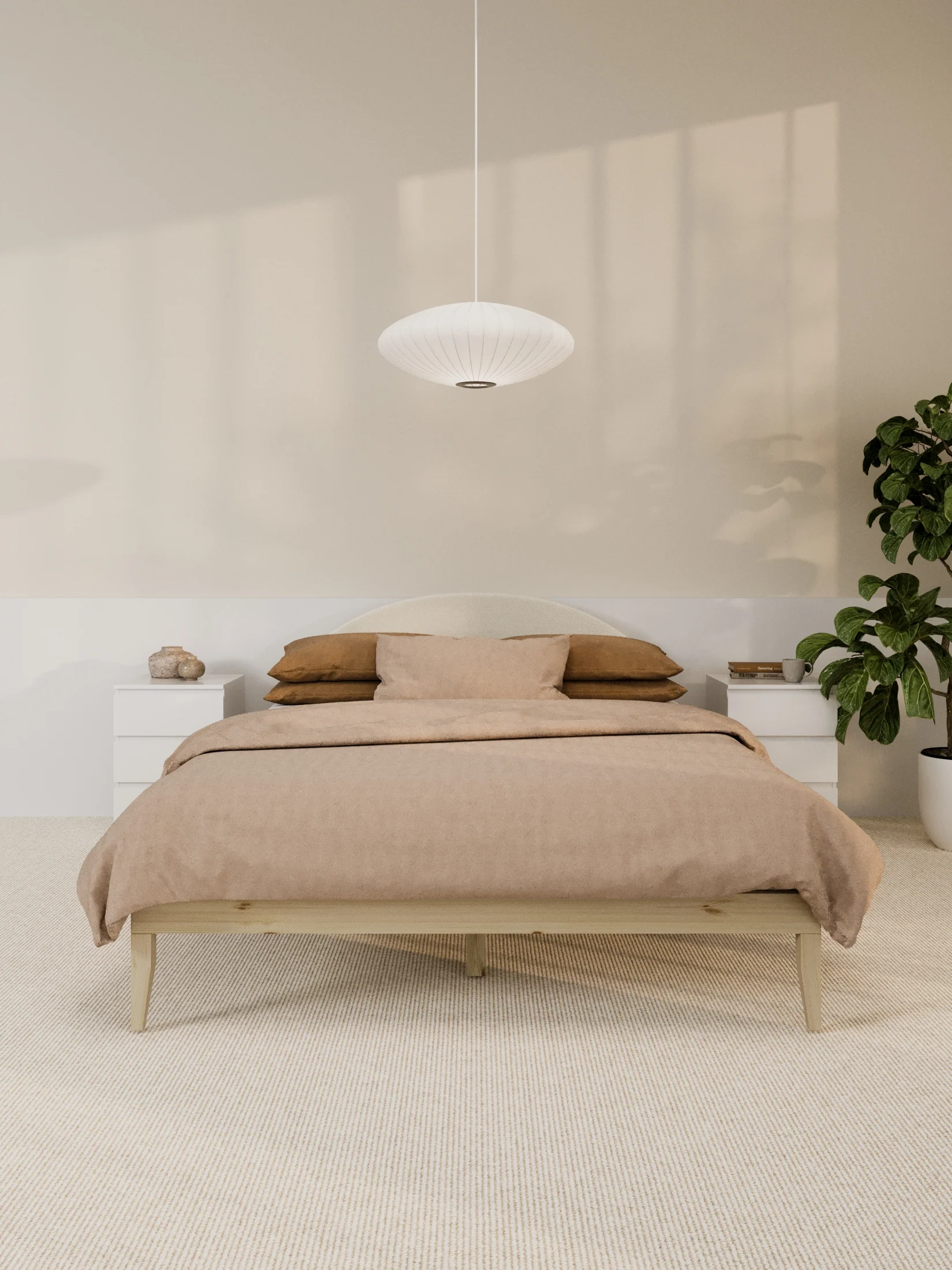 Gemma Beige Arched Bedhead - Image 3