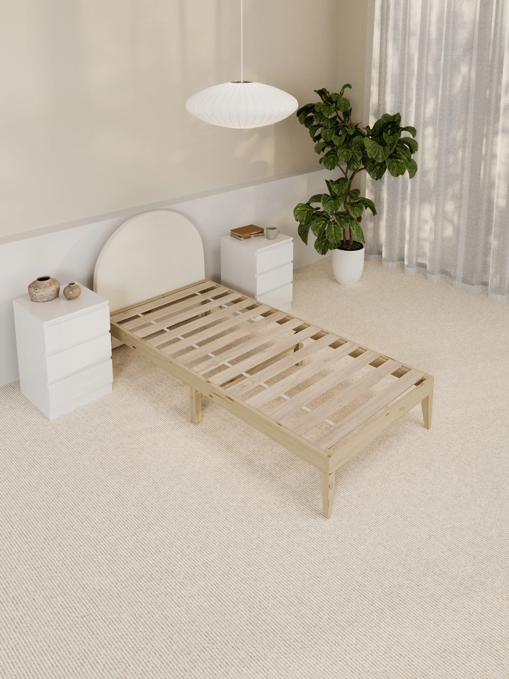 Gemma Beige Arched Bedhead - Image 4
