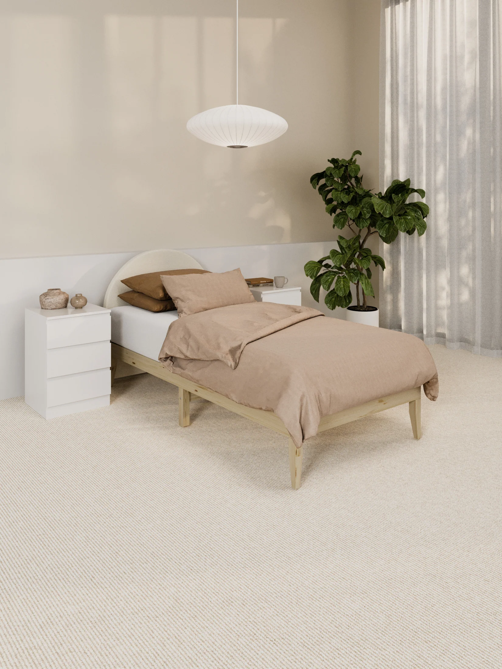 Gemma Beige Arched Bedhead - Image 5