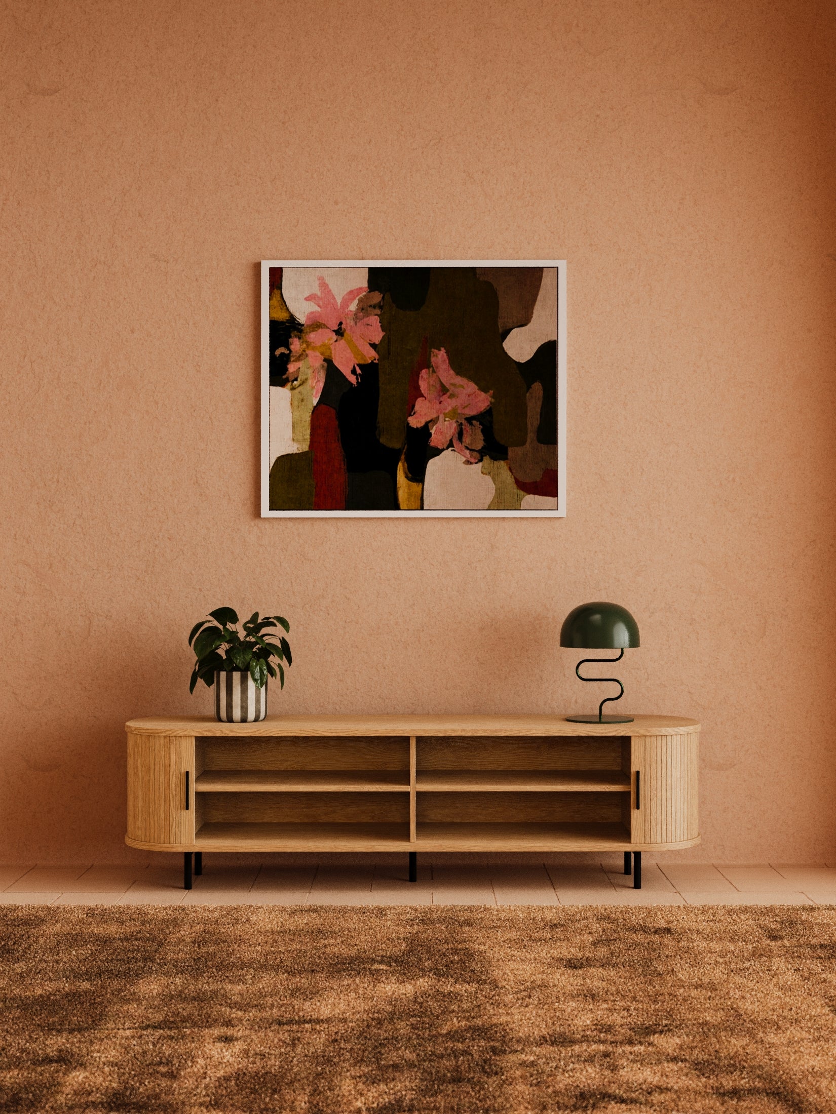 Hendrix Natural Curved Entertainment Unit 160cm - Image 4