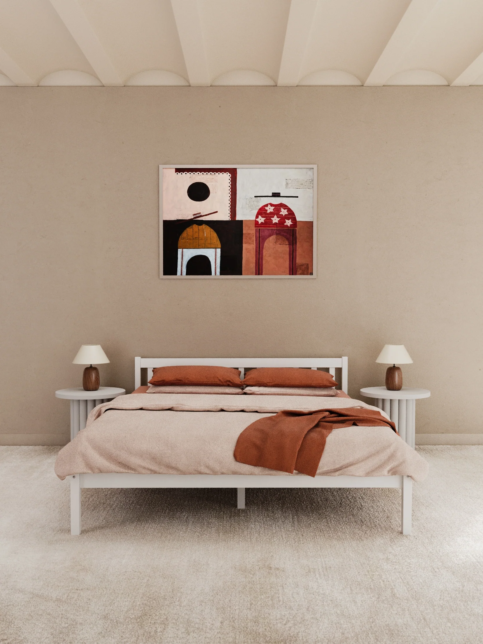 Heron White Timber Bed Frame