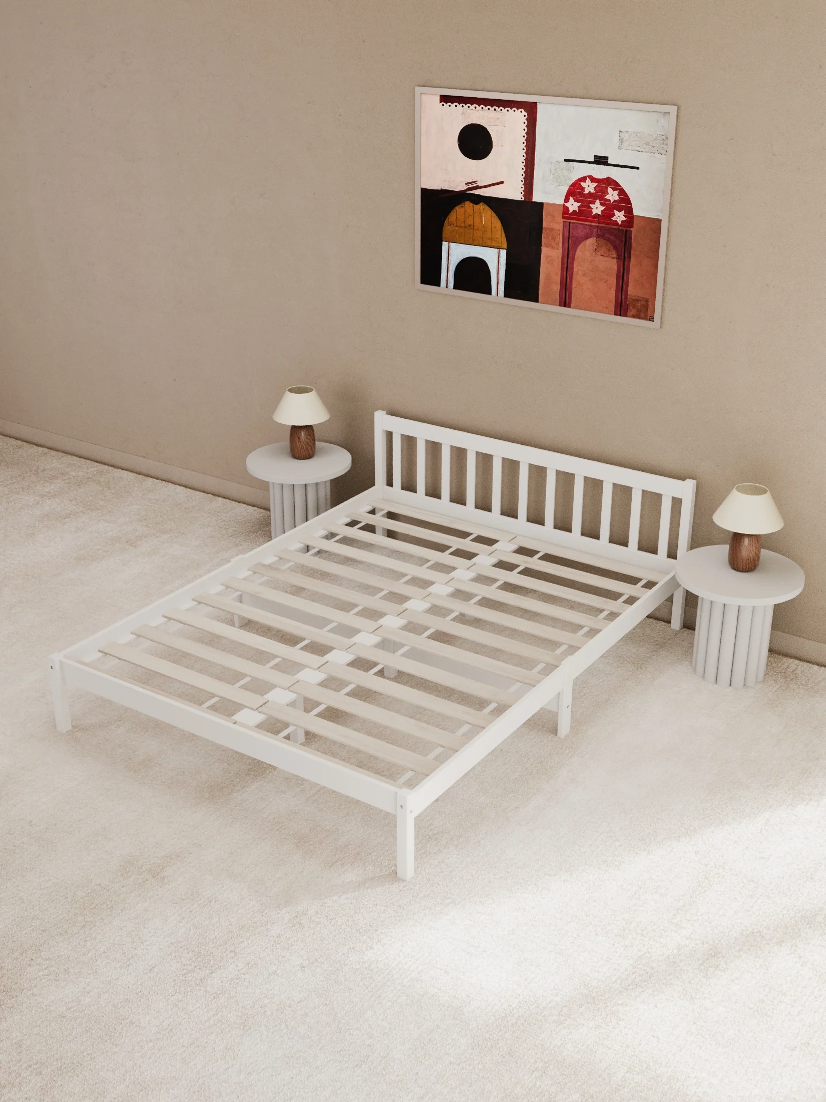 Heron White Timber Bed Frame - Image 3