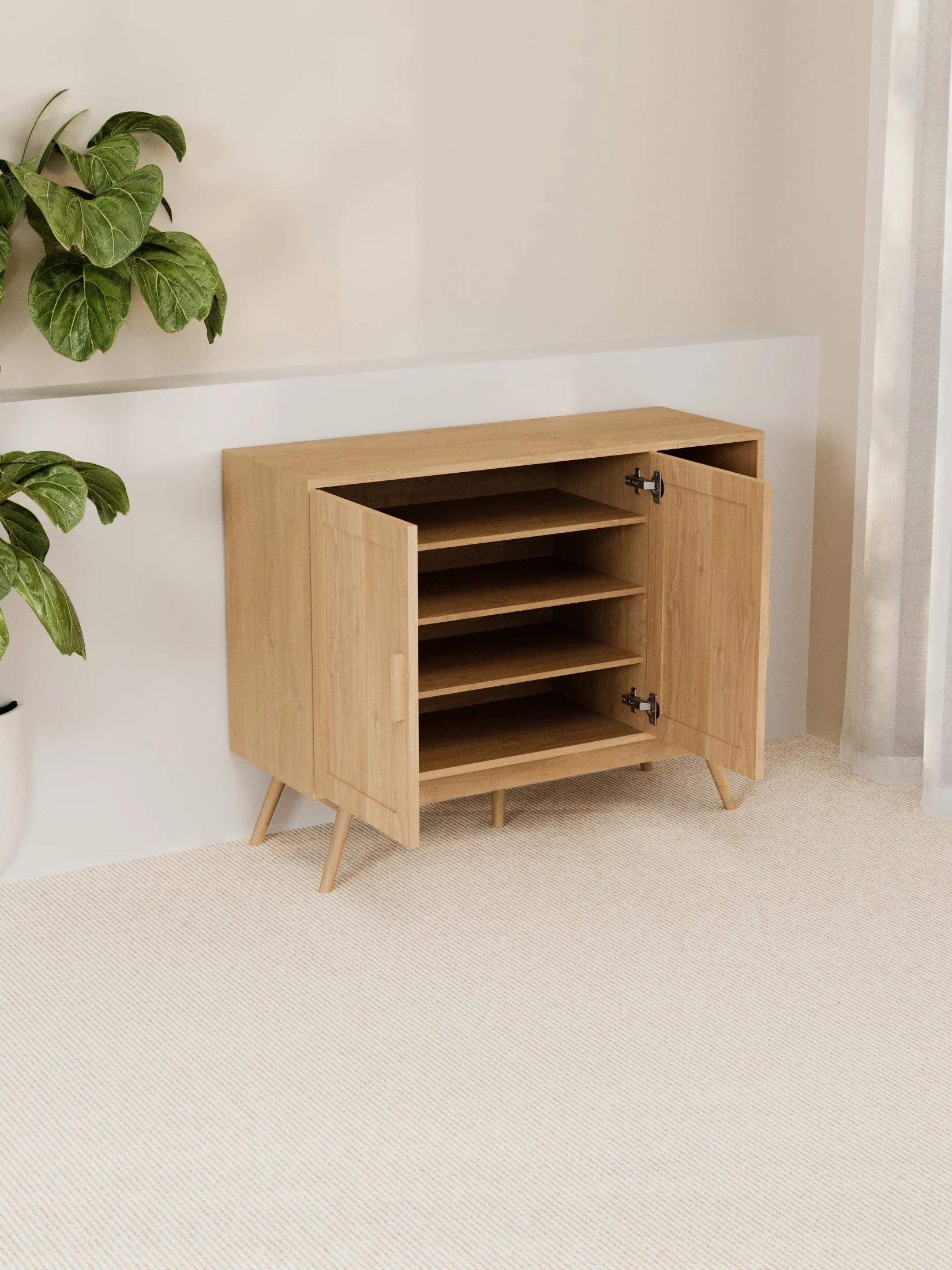 Laura Natural Rattan Sideboard Cabinet Bundle 200cm - Image 5