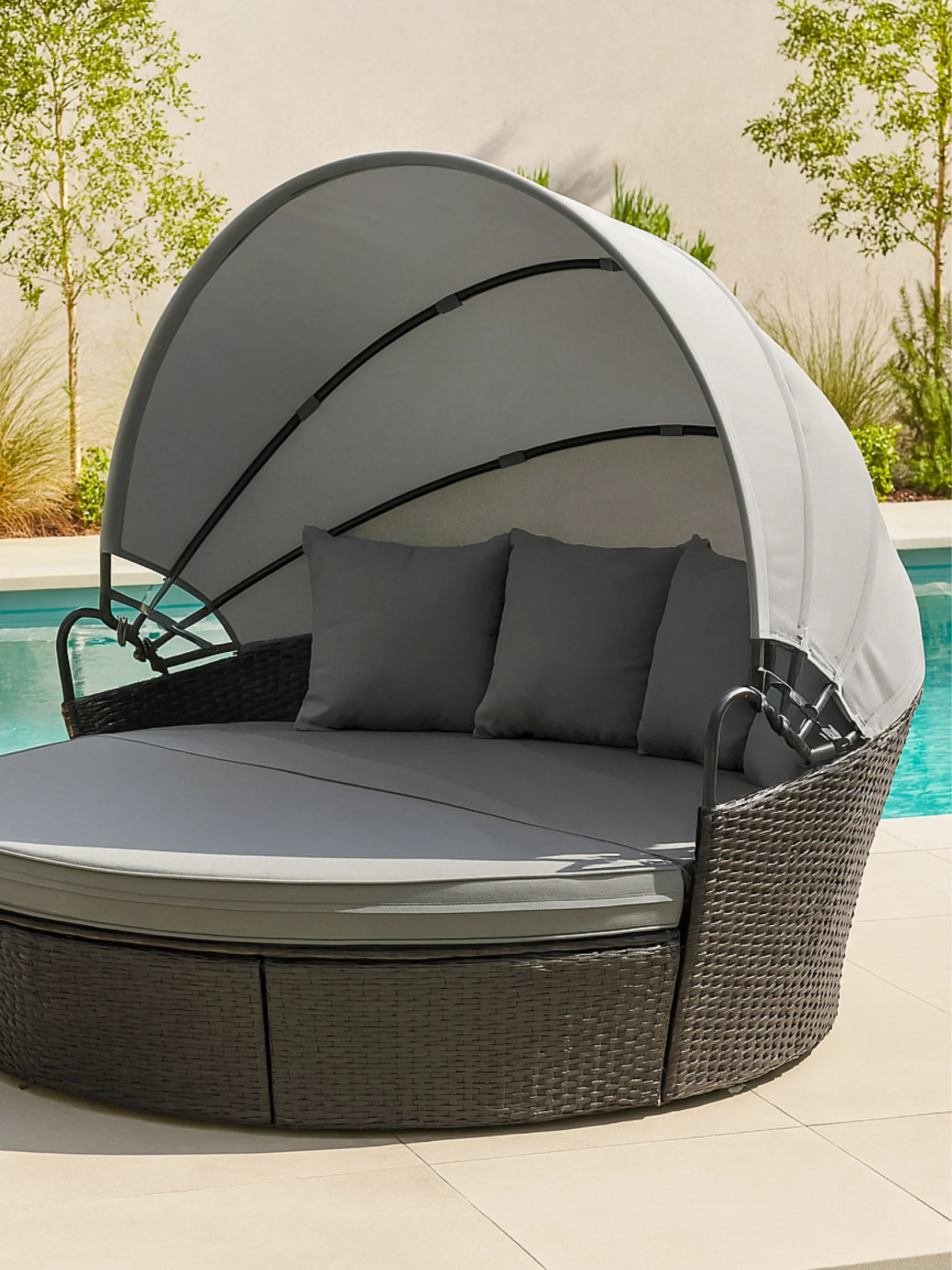 Miami Dark Grey Ultimate Outdoor Day Bed - Image 3